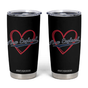 New England Vintage Red Heart Sport Fan Game Day Tumbler Cup TS11 Black Print Your Wear