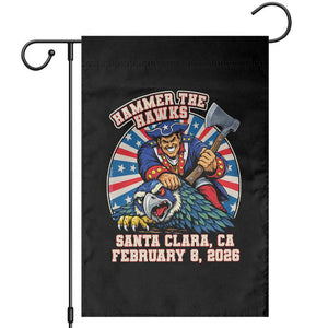 Funny Football Rivarly Garden Flag Hammer The Hawk New England Minutemen Championship TS11 Black Print Your Wear