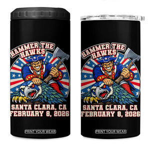 Funny Football Rivarly 4 in 1 Can Cooler Tumbler Hammer The Hawk New England Minutemen Championship TS11 One Size: 16 oz Black Print Your Wear