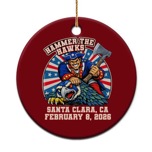 Funny Football Rivarly Ceramic Ornament Hammer The Hawk New England Minutemen Championship TS11 1pc Red Print Your Wear