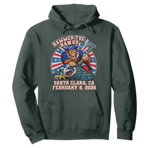 Funny Football Rivarly Hoodie Hammer The Hawk New England Minutemen Championship TS11 Dark Forest Green Print Your Wear