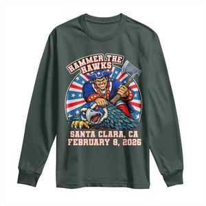 Funny Football Rivarly Long Sleeve Shirt Hammer The Hawk New England Minutemen Championship TS11 Dark Forest Green Print Your Wear