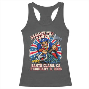 Funny Football Rivarly Racerback Tank Top Hammer The Hawk New England Minutemen Championship TS11 Dark Heather Print Your Wear