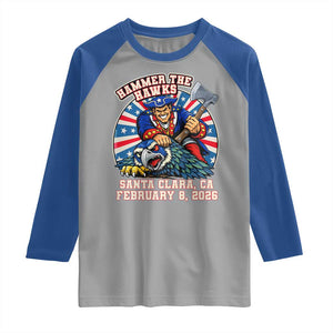 Funny Football Rivarly Raglan Shirt Hammer The Hawk New England Minutemen Championship TS11 Sport Gray Royal Print Your Wear