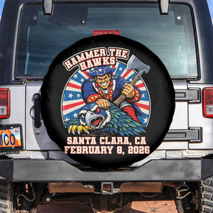 Funny Football Rivarly Spare Tire Cover Hammer The Hawk New England Minutemen Championship TS11 No hole Black Print Your Wear