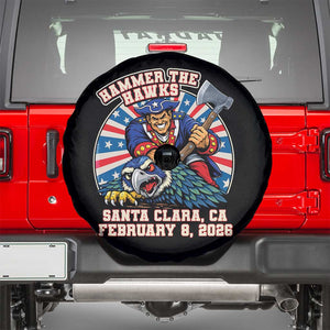 Funny Football Rivarly Spare Tire Cover Hammer The Hawk New England Minutemen Championship TS11 Black Print Your Wear
