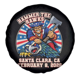 Funny Football Rivarly Spare Tire Cover Hammer The Hawk New England Minutemen Championship TS11 Print Your Wear