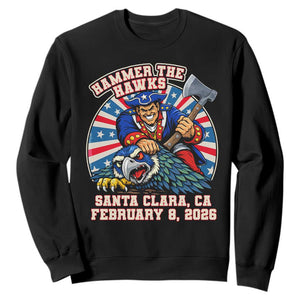 Funny Football Rivarly Sweatshirt Hammer The Hawk New England Minutemen Championship TS11 Black Print Your Wear
