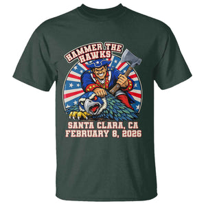 Funny Football Rivarly T Shirt Hammer The Hawk New England Minutemen Championship TS11 Dark Forest Green Print Your Wear
