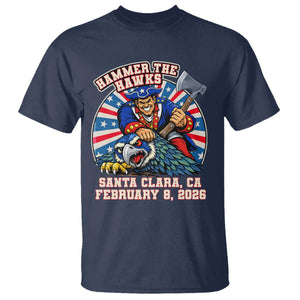 Funny Football Rivarly T Shirt Hammer The Hawk New England Minutemen Championship TS11 Navy Print Your Wear