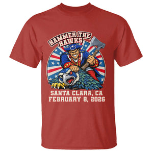 Funny Football Rivarly T Shirt Hammer The Hawk New England Minutemen Championship TS11 Red Print Your Wear