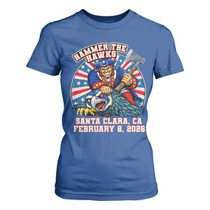 Funny Football Rivarly T Shirt For Women Hammer The Hawk New England Minutemen Championship TS11 Royal Blue Print Your Wear