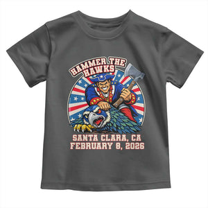 Funny Football Rivarly Toddler T Shirt Hammer The Hawk New England Minutemen Championship TS11 Dark Heather Print Your Wear