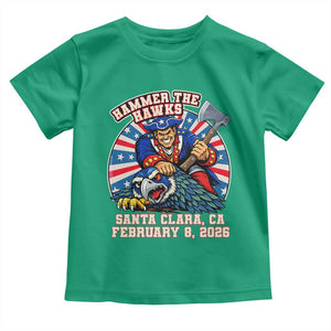 Funny Football Rivarly Toddler T Shirt Hammer The Hawk New England Minutemen Championship TS11 Irish Green Print Your Wear
