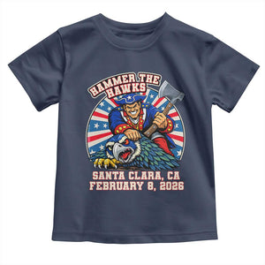 Funny Football Rivarly Toddler T Shirt Hammer The Hawk New England Minutemen Championship TS11 Navy Print Your Wear