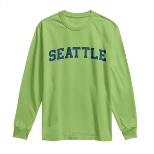 Seattle Fan Long Sleeve Shirt Vintage Athletic Sports City Game Day TS11 Lime Print Your Wear