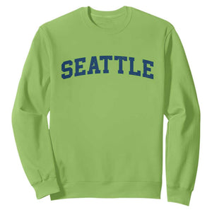 Seattle Fan Sweatshirt Vintage Athletic Sports City Game Day TS11 Lime Print Your Wear