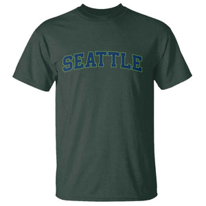 Seattle Fan T Shirt Vintage Athletic Sports City Game Day TS11 Dark Forest Green Print Your Wear
