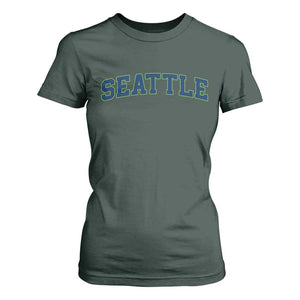 Seattle Fan T Shirt For Women Vintage Athletic Sports City Game Day TS11 Dark Forest Green Print Your Wear