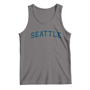 Seattle Fan Tank Top Vintage Athletic Sports City Game Day TS11 Deep Heather Print Your Wear