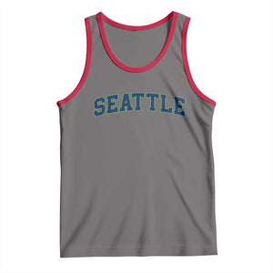 Seattle Fan Tank Top Vintage Athletic Sports City Game Day TS11 Deep Heather Red Print Your Wear