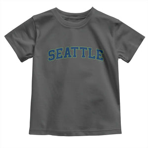 Seattle Fan Toddler T Shirt Vintage Athletic Sports City Game Day TS11 Dark Heather Print Your Wear