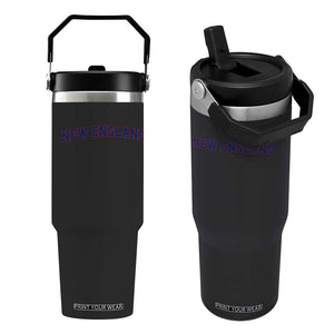 New England Fan Flip Straw Tumbler Vintage Athletic Sports Game Day TS11 One Size: 30 oz Black Print Your Wear