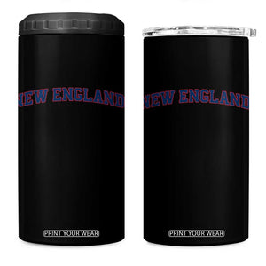 New England Fan 4 in 1 Can Cooler Tumbler Vintage Athletic Sports Game Day TS11 One Size: 16 oz Black Print Your Wear