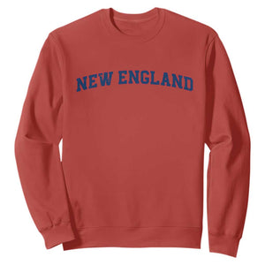New England Fan Sweatshirt Vintage Athletic Sports Game Day TS11 Red Print Your Wear