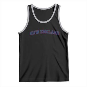 New England Fan Tank Top Vintage Athletic Sports Game Day TS11 Black Athletic Heather Print Your Wear