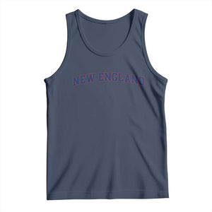 New England Fan Tank Top Vintage Athletic Sports Game Day TS11 Navy Print Your Wear