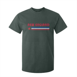 New England Fan T Shirt For Kid Vintage Athletic Sports Star And Stripes TS11 Dark Forest Green Print Your Wear