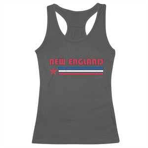 New England Fan Racerback Tank Top Vintage Athletic Sports Star And Stripes TS11 Dark Heather Print Your Wear
