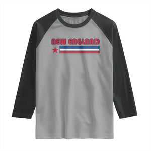 New England Fan Raglan Shirt Vintage Athletic Sports Star And Stripes TS11 Sport Gray Black Print Your Wear