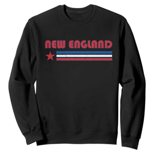 New England Fan Sweatshirt Vintage Athletic Sports Star And Stripes TS11 Black Print Your Wear