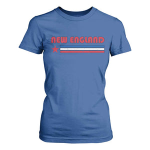 New England Fan T Shirt For Women Vintage Athletic Sports Star And Stripes TS11 Royal Blue Print Your Wear