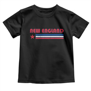 New England Fan Toddler T Shirt Vintage Athletic Sports Star And Stripes TS11 Black Print Your Wear
