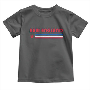 New England Fan Toddler T Shirt Vintage Athletic Sports Star And Stripes TS11 Dark Heather Print Your Wear