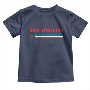 New England Fan Toddler T Shirt Vintage Athletic Sports Star And Stripes TS11 Navy Print Your Wear