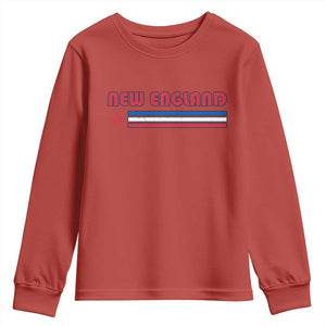 New England Fan Youth Sweatshirt Vintage Athletic Sports Star And Stripes TS11 Red Print Your Wear