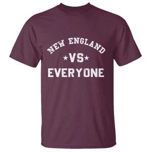 New England Vs Everyone T Shirt Vintage Distressed Jersey Football Game Day TS11 Maroon Print Your Wear