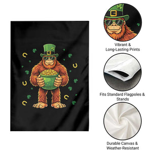 Funny St Patricks Day Bigfoot Lucky Pot Gold Sunglasses Sasquatch Garden Flag TS11 Print Your Wear