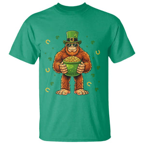 Funny St Patricks Day Bigfoot Lucky Pot Gold Sunglasses Sasquatch T Shirt TS11 Irish Green Print Your Wear