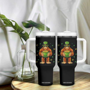 Funny St Patricks Day Bigfoot Lucky Pot Gold Sunglasses Sasquatch Tumbler With Handle TS11 Print Your Wear