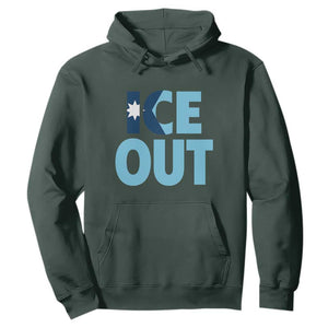 Minnesota Ice Out Hoodie MN State Anti Ice Movement Protest Statement TS11 Dark Forest Green Print Your Wear