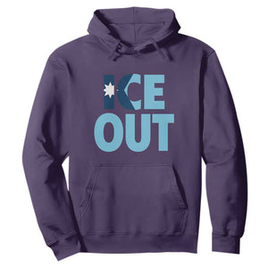Minnesota Ice Out Hoodie MN State Anti Ice Movement Protest Statement TS11 Purple Print Your Wear