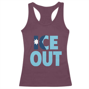Minnesota Ice Out Racerback Tank Top MN State Anti Ice Movement Protest Statement TS11 Maroon Print Your Wear