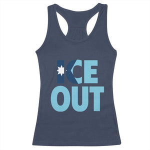 Minnesota Ice Out Racerback Tank Top MN State Anti Ice Movement Protest Statement TS11 Navy Print Your Wear
