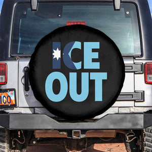 Minnesota Ice Out Spare Tire Cover MN State Anti Ice Movement Protest Statement TS11 No hole Black Print Your Wear
