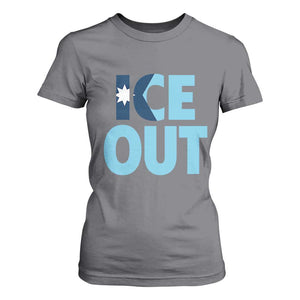 Minnesota Ice Out T Shirt For Women MN State Anti Ice Movement Protest Statement TS11 Charcoal Print Your Wear